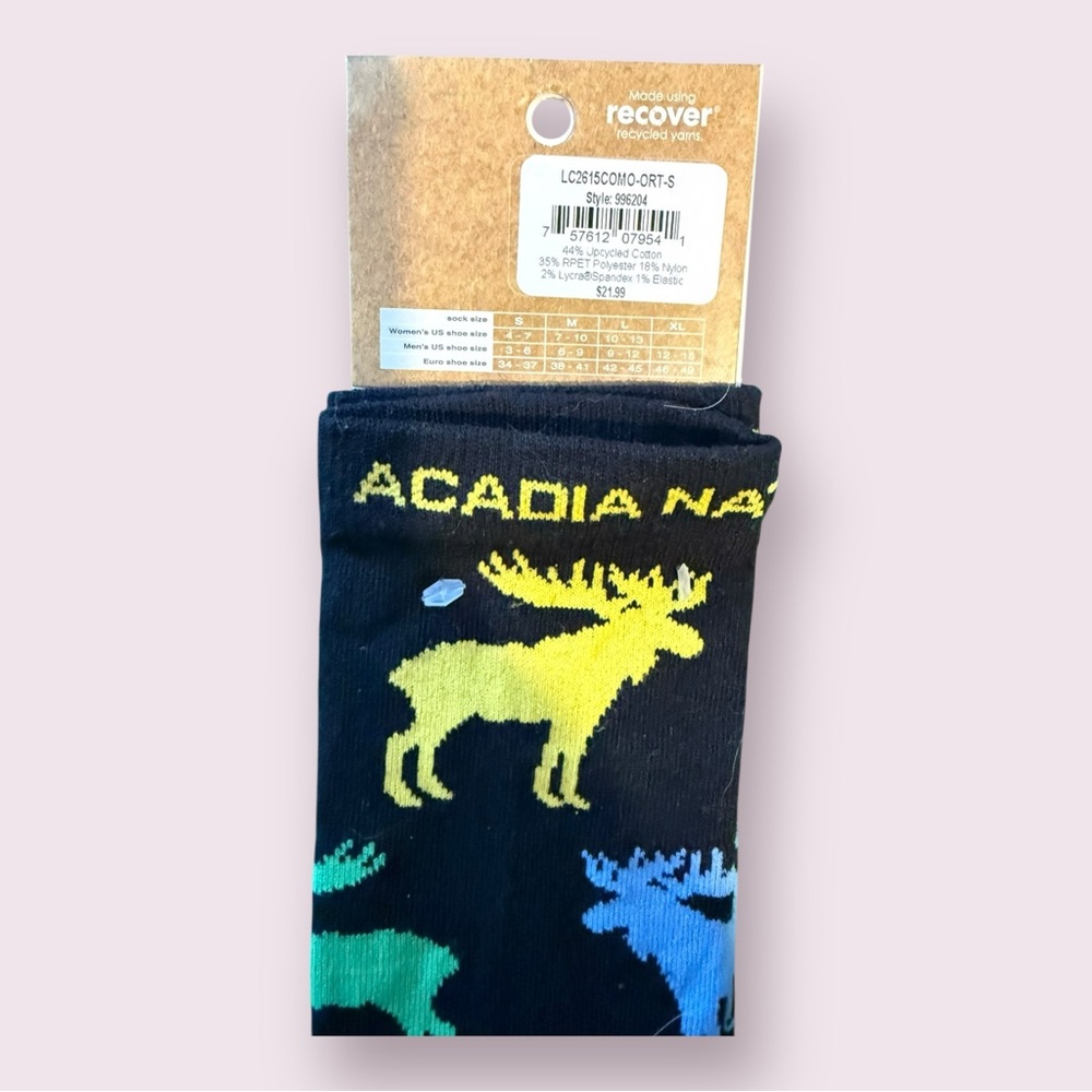 Acadia National Park Moose Socks Size S NWT